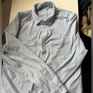 Lululemon soft knit overshirt button up Light Blue men’s xl oversized fit